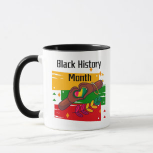 Caneca O Mês da História Negra Celebrando Levanta Juntos