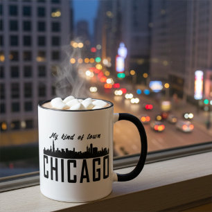 Caneca O meu tipo de cidade de Chicago Skyline, Personali