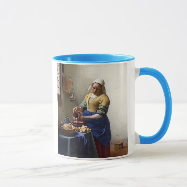 Caneca O Milkmaid, c.1658-60 (óleo em canvas) (Direita)