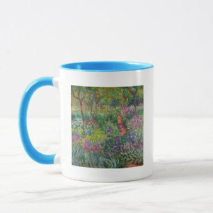 Caneca o monet floresce o vintage -íris-jardim-em-giverny