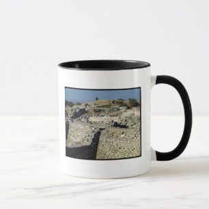 Caneca O monte de Hissarlik, o local de