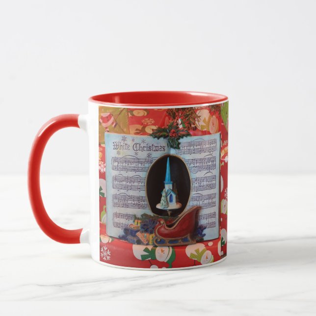 Caneca O Natal Apresenta o Music Box MUG (Esquerda)