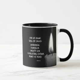 Caneca O nome dele será Príncipe da Bíblia da Paz Verse
