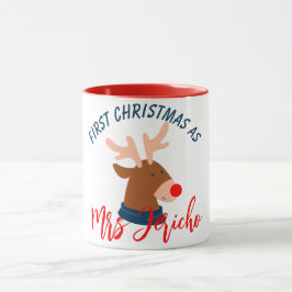 Caneca O nosso primeiro Natal como o Sr. e a Sra. Newlywi