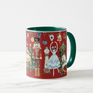 Caneca O Noz-Cacker Natal vintage Vermelho Verde