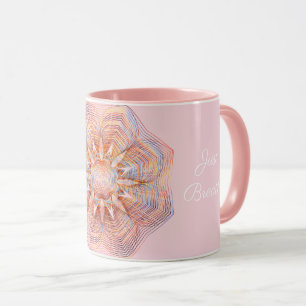 Caneca O ouro cor-de-rosa do texto feito sob