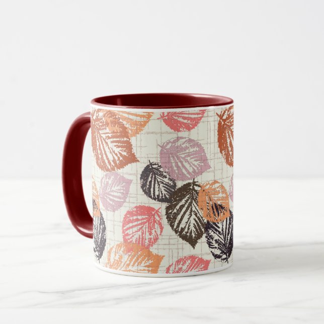 Caneca O outono sai em bege. (Frente Esquerda)