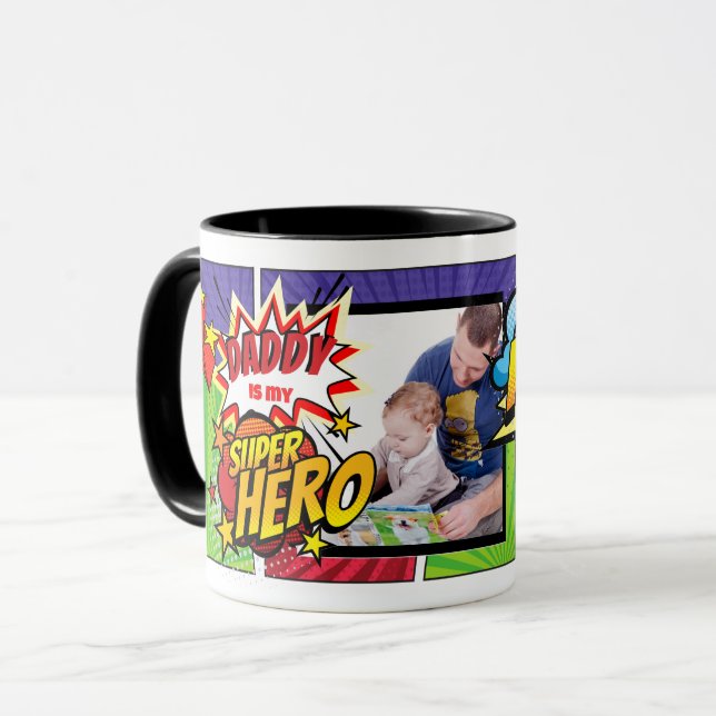 Caneca O pai É O MEU GÊNERO DE FOTOS Personalizado (Frente Esquerda)