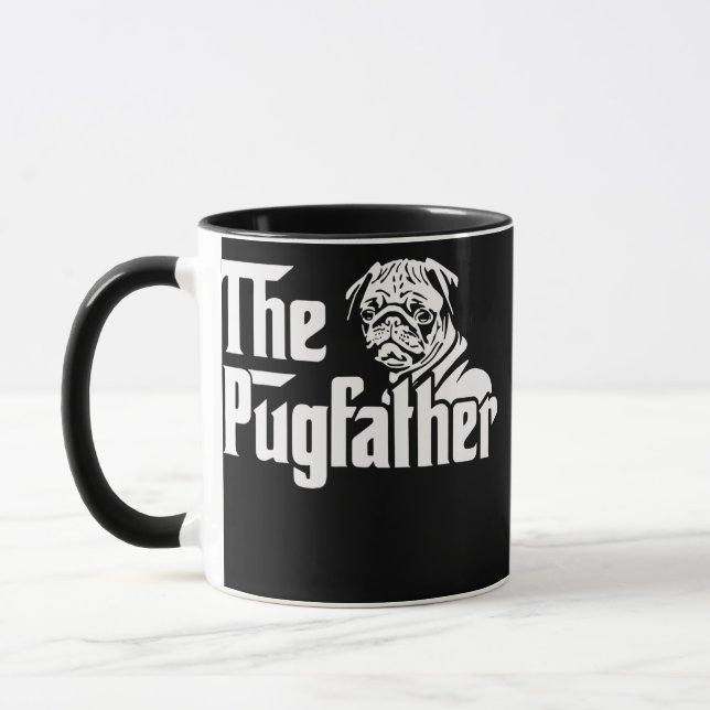 Caneca O Pai Pugdad Pug Dom Pug (Esquerda)
