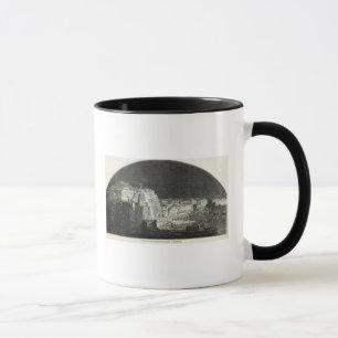 Caneca O panorama novo de Burford de Nápoles pelo luar