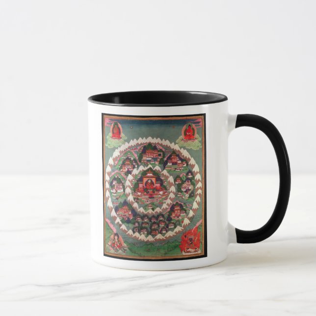 Caneca O paraíso de Shambhala, bandeira tibetana (Direita)