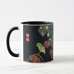 Caneca O paroquete de Ito Jakuchu Japonês Bird Art
