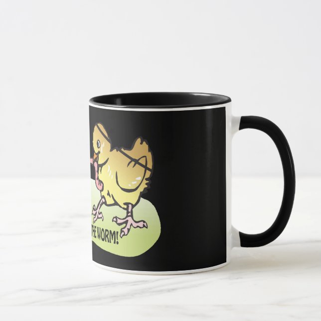Caneca O pássaro adiantado obtem o sem-fim (Direita)