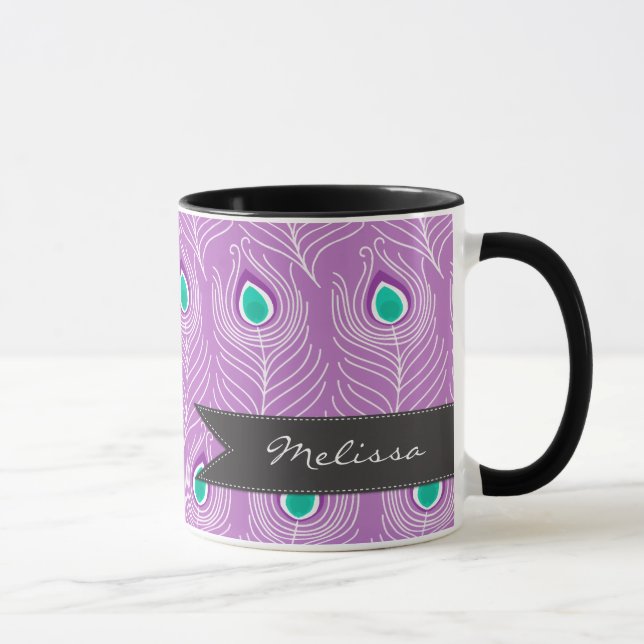 Caneca O pavão moderno empluma-se na moda e personaliza (Direita)