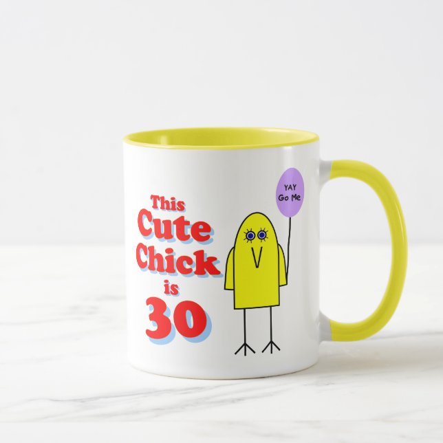 Caneca O pintinho bonito é 30! (Direita)
