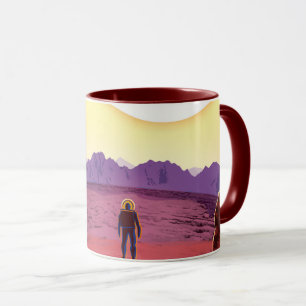 Caneca O poster de viagens futuro da NASA - relaxe em