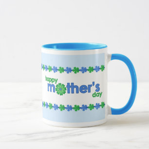 Caneca O primavera azul do dia das mães floresce a canec