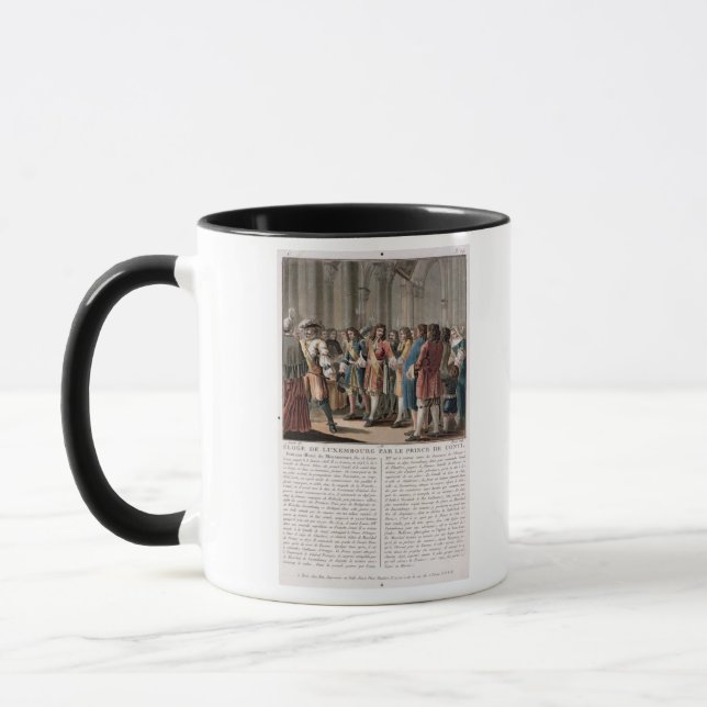 Caneca O príncipe de Conti (1664-1709) elogia o duque o (Esquerda)