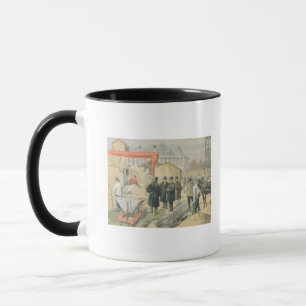 Caneca O príncipe de Gales que visita a construção