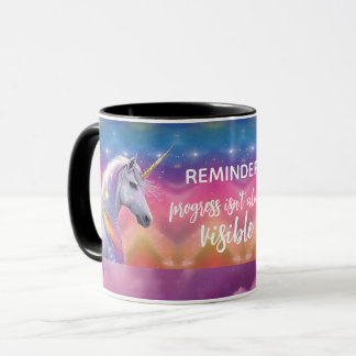 Caneca O progresso nem sempre é visível no Rainbow Unicor