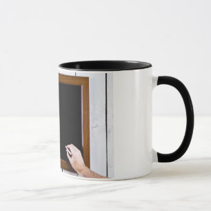 Caneca O quadro-negro vazio, adiciona seu texto