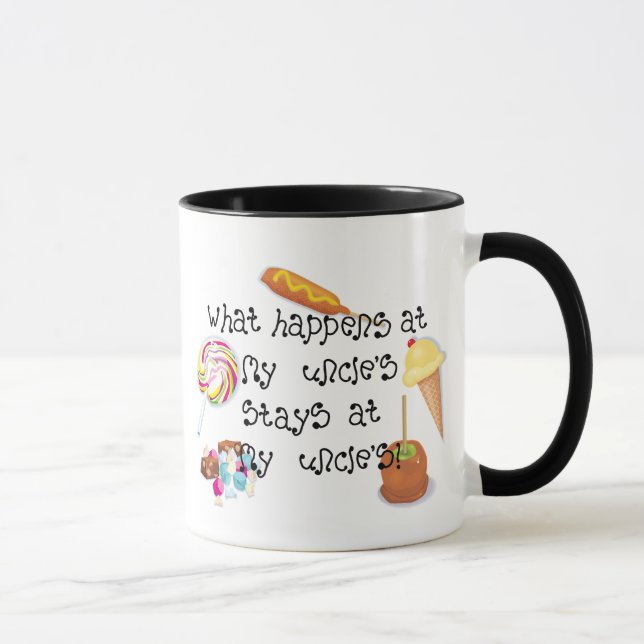 Caneca O que acontece na PERMANÊNCIA do meu tio em meu (Direita)