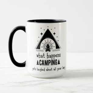 Caneca O Que Acontece Que O Acampamento Se Riu Todo O Ano