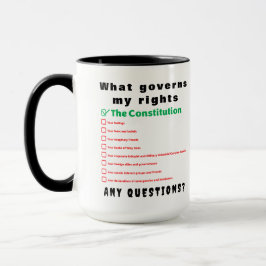 Caneca O que governa meus direitos - A Constituição