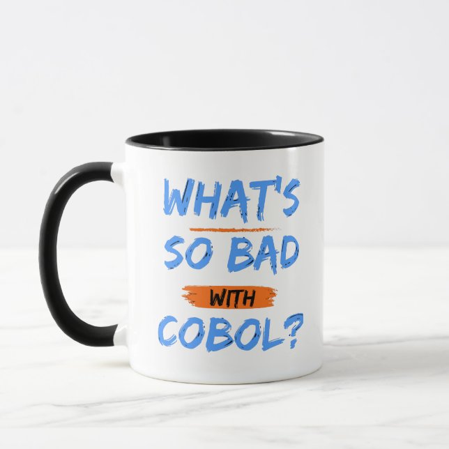 Caneca O que há de tão ruim com Cobol? (Esquerda)