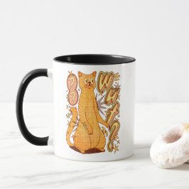 Caneca O quê? / Uma Ilustração De Gato Laranja
