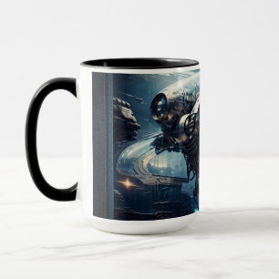Caneca O Raspian Dylove Drone AI Art de Xzendor7