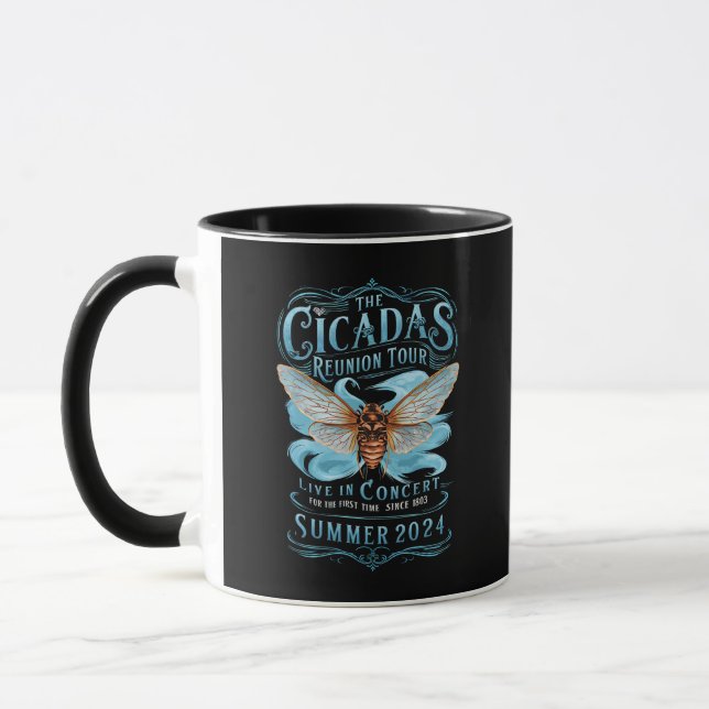 Caneca O Reencontro da Cicada Turnê EUA 2024 Concerto da  (Esquerda)