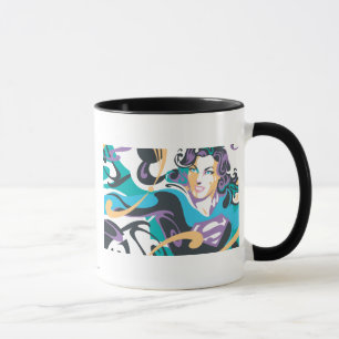 Caneca O respingo da cor de Supergirl roda 1