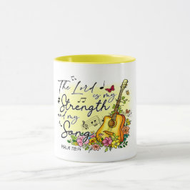 CANECA "O SENHOR É A MINHA FORÇA E A MINHA MÚSICA" GUITAR