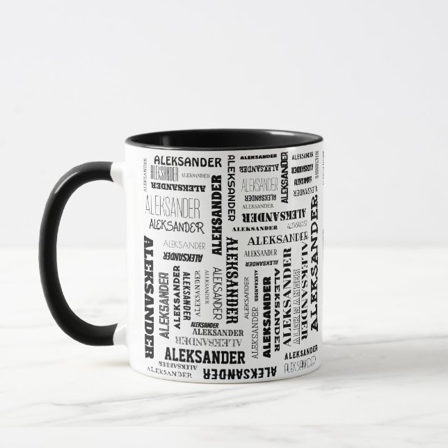 Caneca O seu nome (longo) está por aqui (Esquerda)