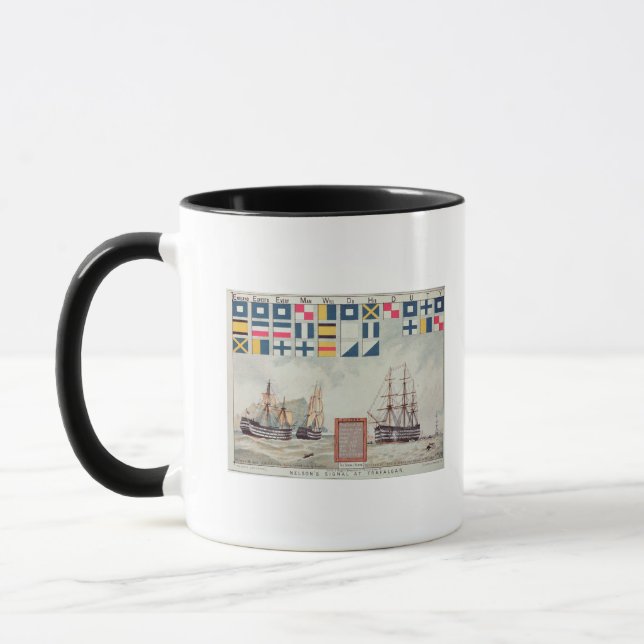 Caneca O sinal de Nelson em Trafalgar (Esquerda)