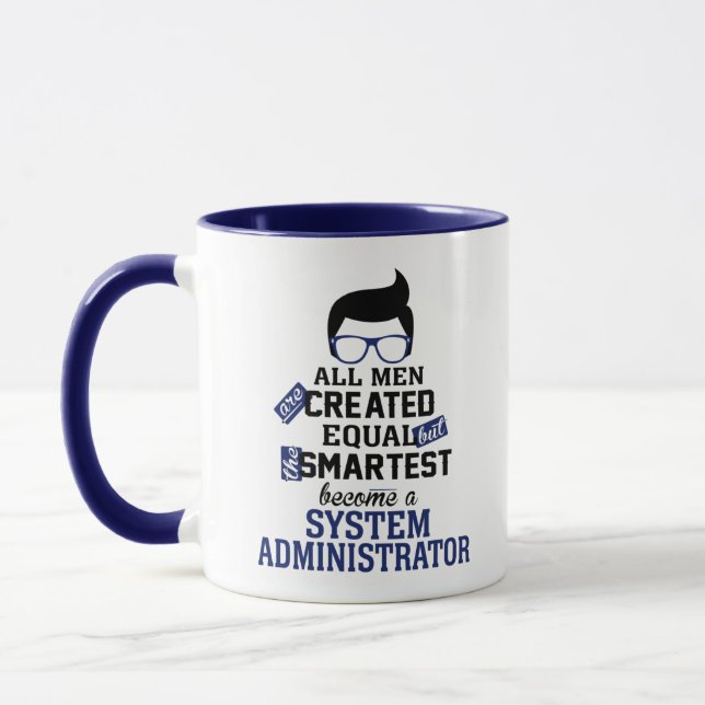 Caneca O Smartest Men torna-se um administrador de sistem (Esquerda)