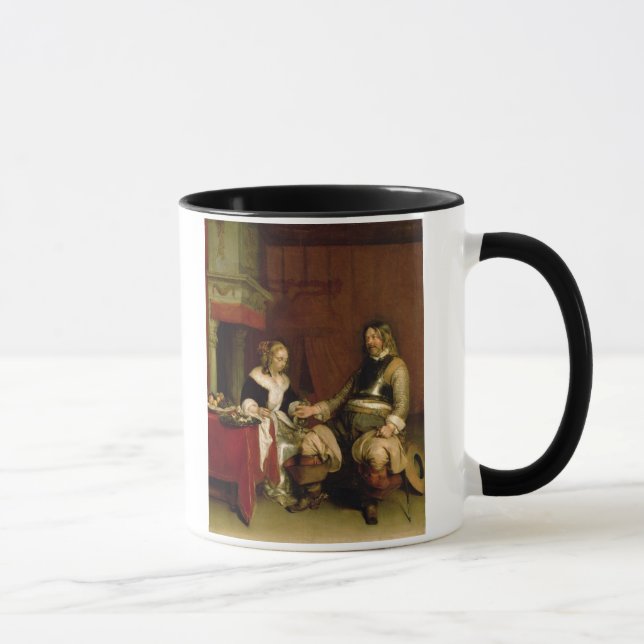 Caneca O soldado do cavalheiro (óleo em canvas) (Direita)