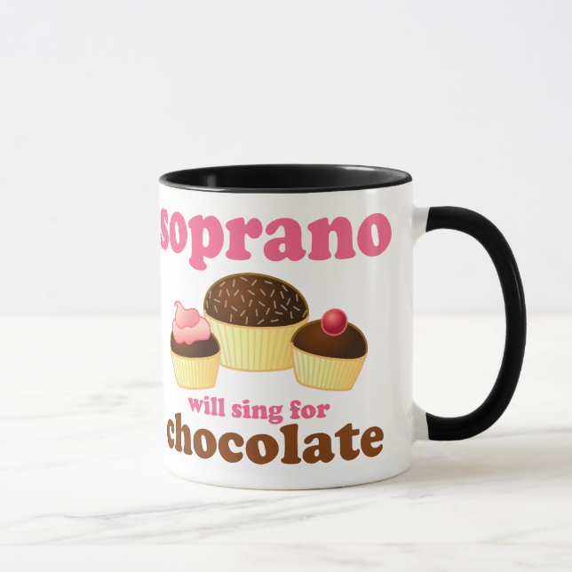 Caneca O soprano cantará para o chocolate (Direita)