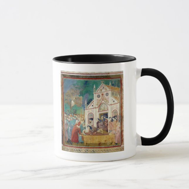 Caneca O St. Clare abraça o corpo de St Francis (Direita)