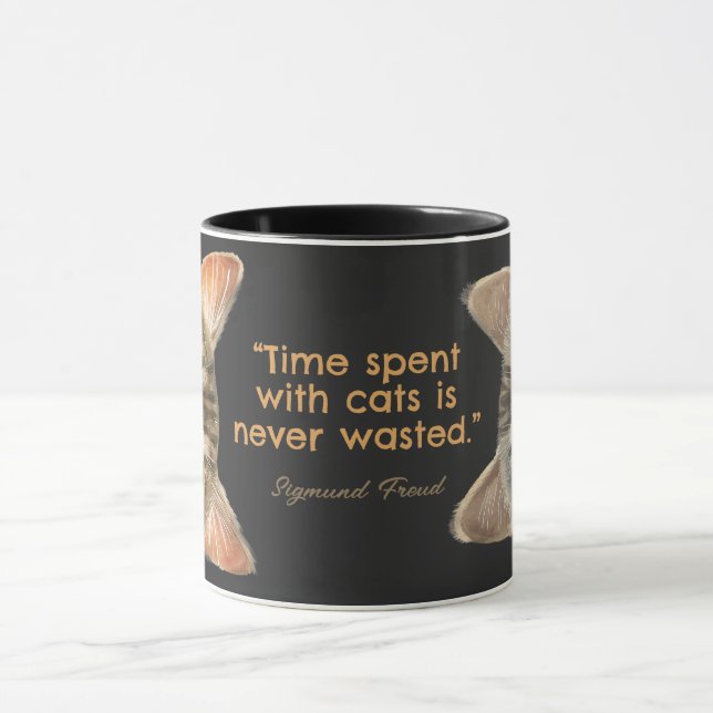 Caneca O Tempo Passado Com Gatos Nunca É Perdido (Centro)