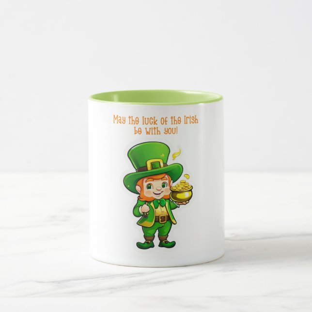 Caneca O tesouro de Lucky Leprechaun (Centro)