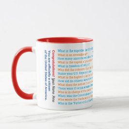 Caneca O Teste De Cidadania Dos Estados Unidos Dúvida Mug