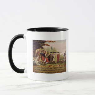 Caneca O Tratado de Penn com os indianos em 1682, c.1840