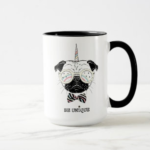Caneca O unicórnio do Pug   seja original