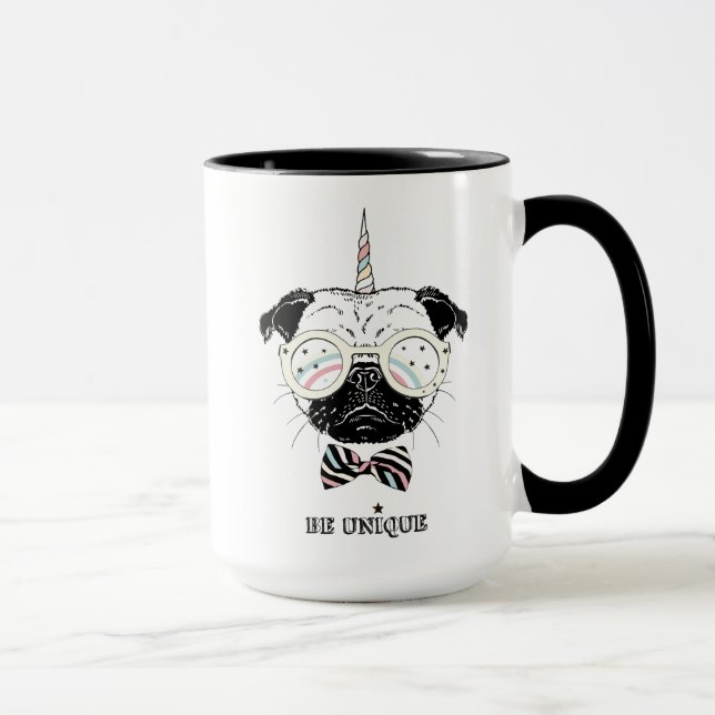Caneca O unicórnio do Pug | seja original (Direita)