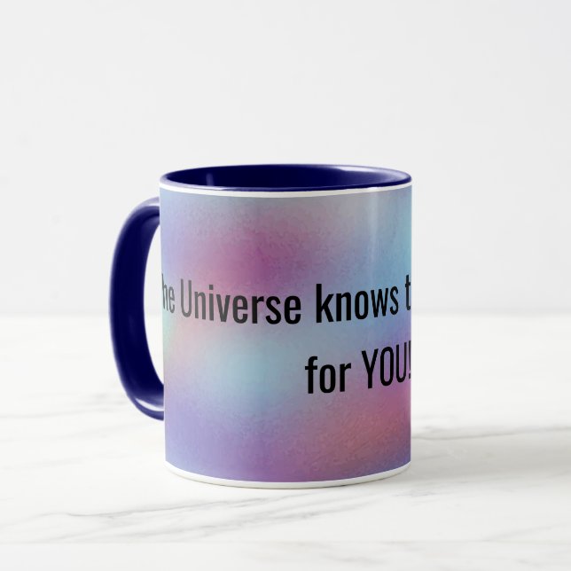 Caneca O Universo conhece o Legal Café de Cotação Inspira (Frente Esquerda)