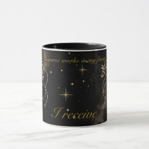 Caneca "O Universo Funciona A Meu Favor" Afirmação