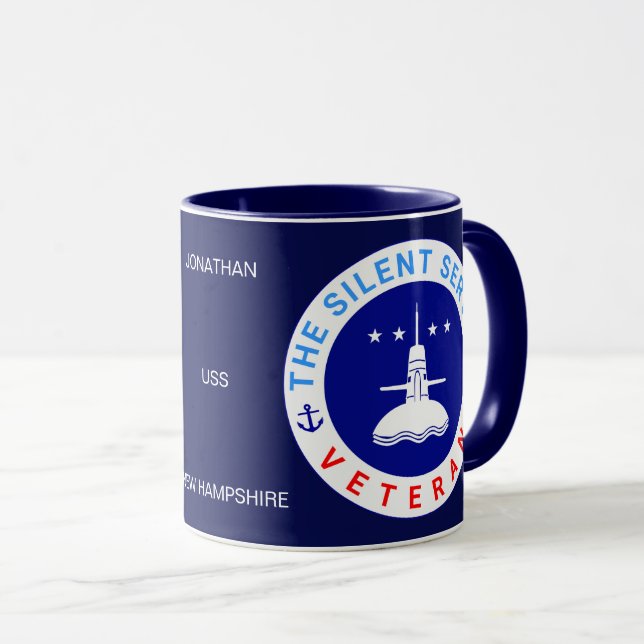 Caneca O Veterano do Serviço Silencioso (Frente Esquerda)