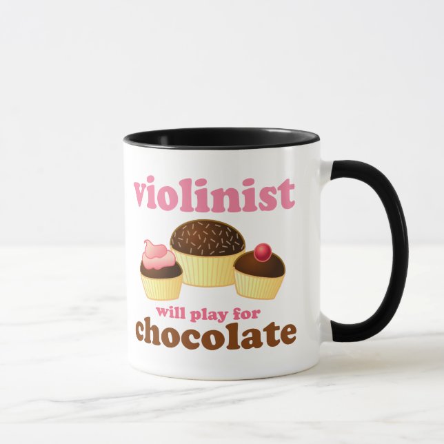 Caneca O violinista jogará para o chocolate (Direita)
